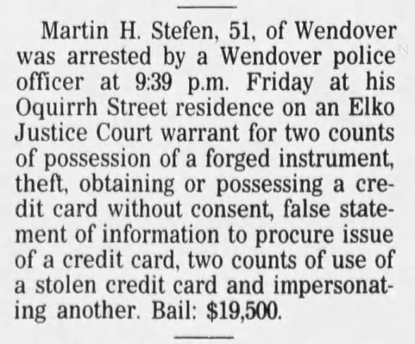 Martin H Stefan? 1996